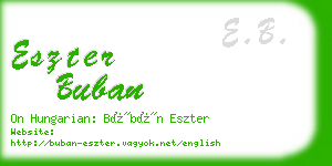 eszter buban business card